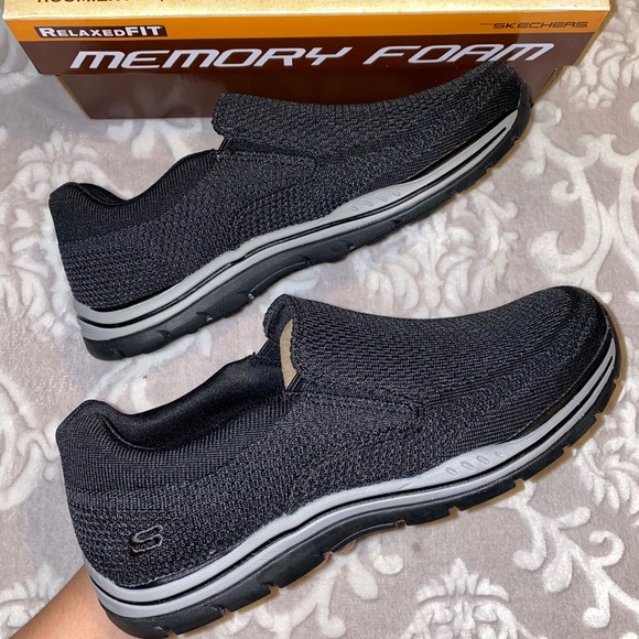 Skechers Shoes | Skechers Relaxed Fit Expected - Gomel Shoes | Color: Black/Tan | Size: Various | Jacqui1117's Closet